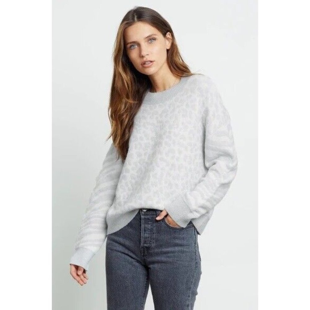 Rails Lana Sweater Ivory Grey Mixed Animal